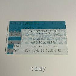Creed The Joint Hard Rock Hotel Casino Concert Ticket Stub Vintage June 18 1998