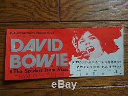 DAVID BOWIE 1973 1st JAPAN Tour Book Concert Program + Ticket Stub @ NAGOYA Rare