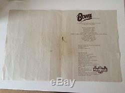 DAVID BOWIE Concert Ticket Stub July 19, 1974 INCLUDING Show Program ORIGINALS