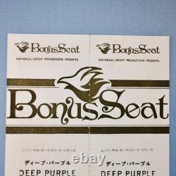 DEEP PURPLE Japan concert at Budokan 1973 Pair ticket stubs