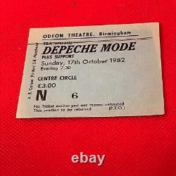 DEPECHE MODE 1982 vintage concert ticket original stub Birmingham UK