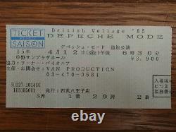 DEPECHE MODE 1985 Japan Tour Concert Ticket Stub @ Tokyo