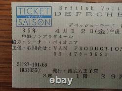 DEPECHE MODE 1985 Japan Tour Concert Ticket Stub @ Tokyo
