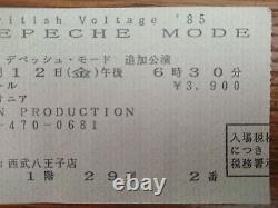 DEPECHE MODE 1985 Japan Tour Concert Ticket Stub @ Tokyo