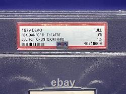 DEVO 1979 FULL CONCERT TICKET PSA Toronto, Ontario