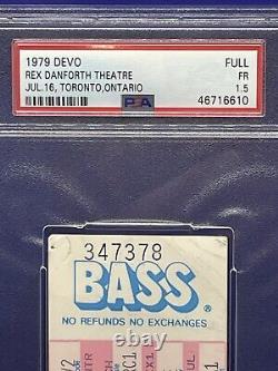 DEVO 1979 FULL CONCERT TICKET PSA Toronto, Ontario