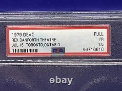DEVO 1979 FULL CONCERT TICKET PSA Toronto, Ontario