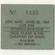 Dick Clark & Caravan Of Stars Concert Ticket Stub Pittsfield Ma 6/28/64 Supremes