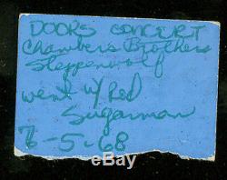 DOORS Hollywood Bowl July 5, 1968 Concert Ticket Stub