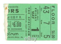 DOORS Spectrum Philadelphia May 1, 1970 Concert Ticket Stub