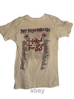 DRI Dirty Rotten Imbeciles Original VTG Punk 1988 Concert T-Shirt with Ticket Stub