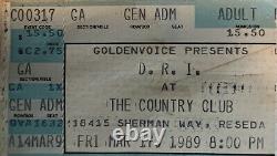 DRI Dirty Rotten Imbeciles Original VTG Punk 1988 Concert T-Shirt with Ticket Stub
