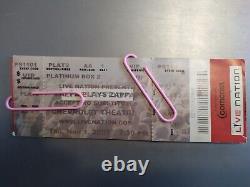 DWEEZIL ZAPPA plays ZAPPA Autographed 2007 Concert Ticket, plus unsigned Ticket