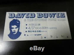 David Bowie 1973 Japan Tour Concert Osaka Ticket Stub Spiders Mars Mick Ronson