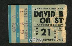 David Bowie 1976 Concert Ticket Stub Springfield MA Stage Isolar Tour Station to