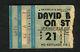 David Bowie 1976 Concert Ticket Stub Springfield Ma Stage Isolar Tour Station To