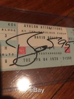 David Bowie Autographed Ticket Stub Signed Signature Autograph Rare Concert Live