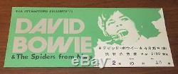 David Bowie JAPAN original 1973 concert ticket stub NICE CONDITION more listed