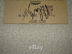 David Crosby Signed Concert Ticket Stub JSA #R57200 Stills Nash Young Guitar