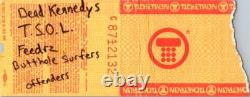 Dead Kennedys Concert Ticket Stub Starlite Roller Rink Hollywood CA 12/31/83 NYE