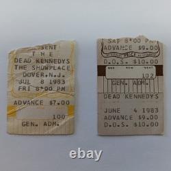 Dead Kennedys Ticket Stubs Pair, 1983 Punk Rock, Hardcore, Concert,'80s, Live