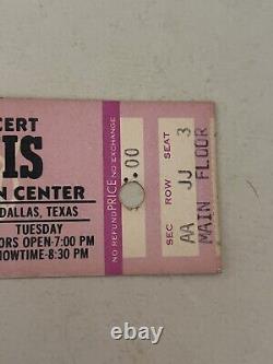December 28 1976 Elvis Presley Ticket Stub A Hot Winter Night In Dallas Texas