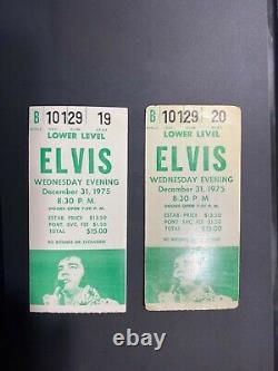 December 31, 1975 Elvis Presley Concert Pontiac Silverdome 2 Ticket Stubs