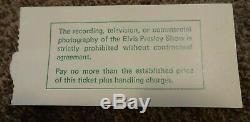 December 31, 1975 Elvis Presley Concert Ticket Stub