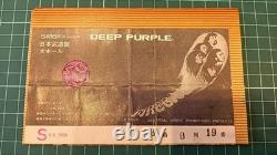 Deep Purple 1972 Japan concert ticket stub Nippon Budokan Live Vintage