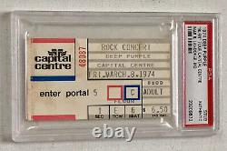 Deep Purple Blackmore Coverdale 1974 Concert Ticket Stub Authentic PSA