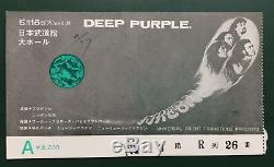 Deep Purple JAPAN original 1972 concert ticket stub (NOT tour book) vintage RARE