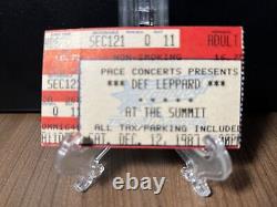 Def Leppard Concert Ticket Stub Vintage December 12 1987 The Summit