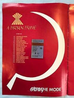 Depeche Mode Broken Frame Concert Tour 1982 Program & Ticket Stub Excellent