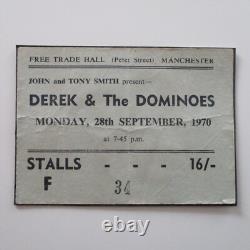 Derek & The Dominoes (Eric Clapton) Concert Ticket Stub 1970 Manchester UK