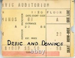 Derek & The Dominos 2 x Original USA Concert Ticket Stubs ERIC CLAPTON RARE VG