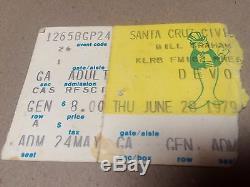 Devo concert ticket stub june 28 1979 Santa Cruz Civic California
