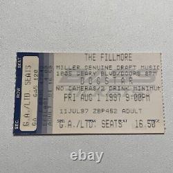 Dogstar Keanu Reeves Band The Fillmore Concert Ticket Stub Vintage August 1997