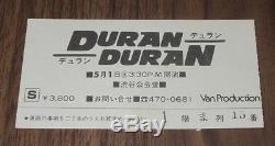 Duran Duran JAPAN 1982 tour book + CONCERT TICKET STUB debut tour SIMON LE BON