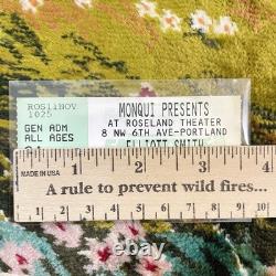 ELLIOTT SMITH Portland Home Show Concert Ticket Stub Nov 2000 Roseland Theater
