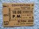 Elton John Original 1971 Concert Ticket Stub Asbury Park Ex+