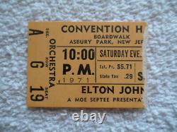 ELTON JOHN Original 1971 CONCERT TICKET STUB Asbury Park EX+