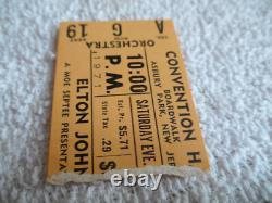 ELTON JOHN Original 1971 CONCERT TICKET STUB Asbury Park EX+