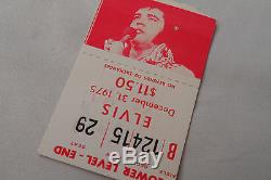 ELVIS 1975 Original Concert ticket STUB New Year Detroit