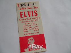 ELVIS 1975 Original RED CONCERT TICKET STUB New Years Eve, Detroit