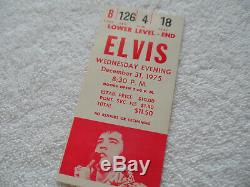 ELVIS 1975 Original RED CONCERT TICKET STUB New Years Eve, Detroit EX++