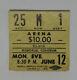 Elvis Concert Ticket Stub Fort Wayne Rare Madison Square June 1972