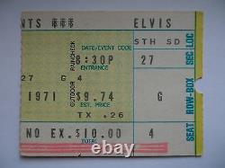 ELVIS Original 1971 CONCERT TICKET STUB Cincinnati EX