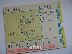 ELVIS Original 1971 CONCERT TICKET STUB Cincinnati EX