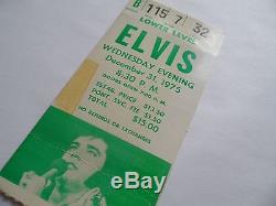 ELVIS Original 1975 CONCERT TICKET STUB New Year's Eve, Detroit