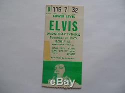ELVIS Original 1975 CONCERT TICKET STUB New Year's Eve, Detroit